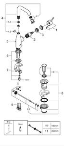 GROHE 32628DL1 - Umyvadlová baterie ESSENCE velikost L bronzová