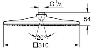 GROHE 26567000 - Hlavová sprcha RAINSHOWER 310 mm lesklý chrom