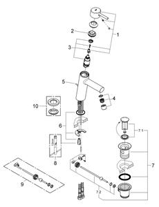 GROHE 23450001 - Umyvadlová baterie CONCETTO M lesklý chrom