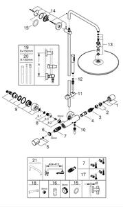 GROHE 27174001 - Sprchový systém RAINSHOWER SYSTEM 400 450 mm lesklý chrom