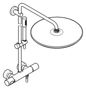 GROHE 27174001 - Sprchový systém RAINSHOWER SYSTEM 400 450 mm lesklý chrom