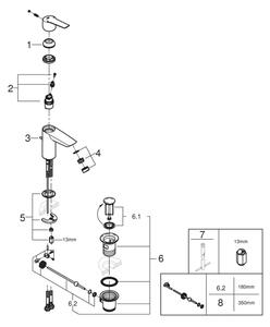 GROHE 242092432 - Umyvadlová baterie QUICKFIX START 165 mm černá