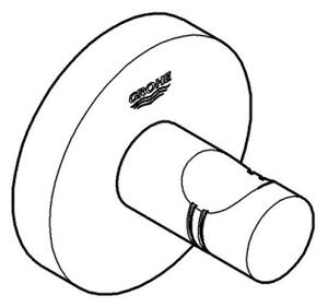GROHE 411732430 - Háček na koupací plášť START černá