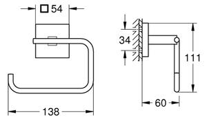 GROHE 409782430 - Držák toaletního papíru START CUBE černá