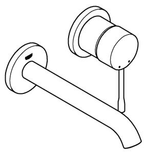 GROHE 19408A01 - Umyvadlová baterie ESSENCE 183 mm grafit