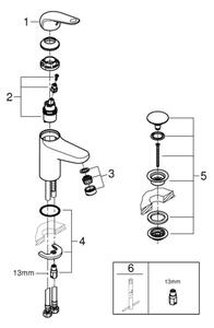 GROHE 24323001 - Umyvadlová baterie SWIFT DN 15 lesklý chrom