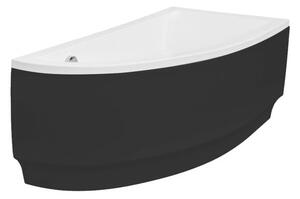 Besco Krycí panel k asymetrické vaně Praktika Black P 140x70 (150x70), černý Barva: Černá mat, Rozměry (cm): 140x70, Orientace: Pravá