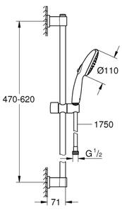 GROHE 279482431 - Sprchová sada VITALIO START 110 600 mm černá