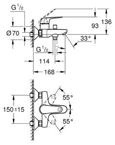 GROHE 24335001 - Vanová baterie DN 15 lesklý chrom