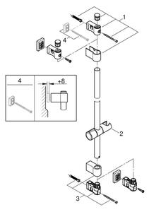 GROHE 277242431 - Sprchová tyč VITALIO UNIVERSAL 600 mm černá