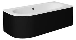 Besco Krycí panel k asymetrické vaně Avita Black P 150x75 (160x75, 170x75, 180x80), černý Barva: Černá mat, Rozměry (cm): 160x75
