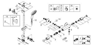 GROHE 34855003 - Termostatická sprchová baterie PRECISION TREND 150 mm chrom