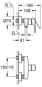 GROHE 322792432 - Sprchová baterie START DN 15 černá
