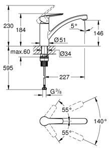 GROHE 30530002 - Dřezová baterie START lesklý chrom