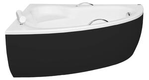 Besco Krycí panel k asymetrické vaně Natalia/Natalia Premium Black P 150x100, černý Barva: Černá mat, Rozměry (cm): 150x100, Orientace: Levá
