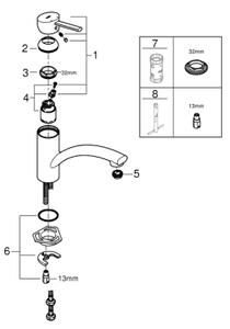 GROHE 30358000 - Dřezová baterie SWIFT 227 mm lesklý chrom