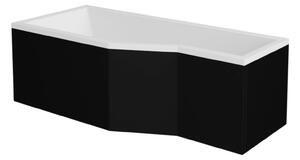 Besco Krycí panel k atypické vaně Integra Black P 150x75 (170x75), černý Barva: Černá mat, Rozměry (cm): 150x75