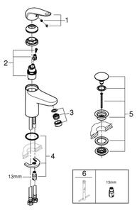 GROHE 24326001 - Umyvadlová baterie SWIFT DN 15 velikost M lesklý chrom