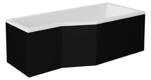 Besco Krycí panel k atypické vaně Integra Black P 150x75 (170x75), černý Barva: Černá mat, Rozměry (cm): 170x75