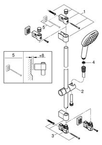 GROHE 269302431 - Sprchový set VITALIO COMFORT 110 900 mm černá