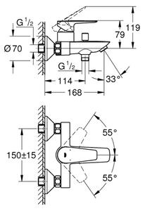 GROHE 24198001 - Vanová baterie DN 15 lesklý chrom