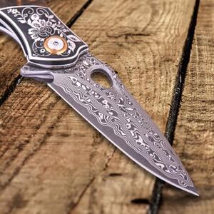 KnifeBoss damaškový zavírací nůž White Shadow VG-10