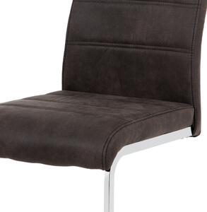 Jídelní židle, látka "COWBOY" šedá, chrom DCH-451 GREY3