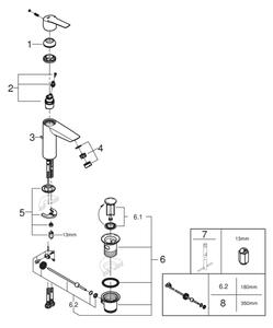 GROHE 234552432 - Umyvadlová baterie START 192 mm černá