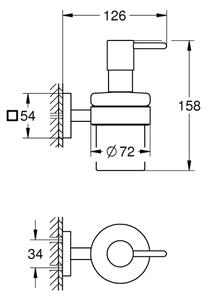 GROHE 41098DC0 - Dávkovač tekutého mýdla START CUBE 160 ml nerez