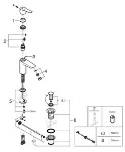 GROHE 311372432 - Umyvadlová baterie QUICKFIX START 165 mm černá