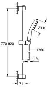 GROHE 26953001 - Sprchová souprava VITALIO START 110 900 mm lesklý chrom