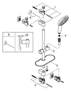 GROHE 26929001 - Sprchový set VITALIO COMFORT 110 600 mm lesklý chrom