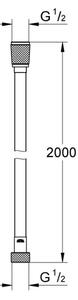 GROHE 27507001 - Sprchová hadice VITALIOFLEX SILVER 2000 mm