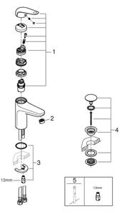 GROHE 24327001 - Umyvadlová baterie SWIFT velikost M lesklý chrom