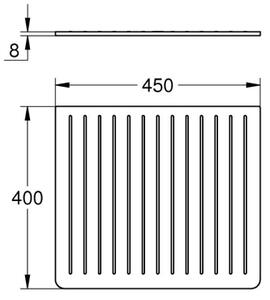 GROHE 40871K00 - Odkapávací deska 450 x 400 mm keramika/černá