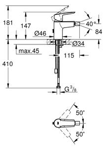 GROHE 32281002 - Bidetová baterie START S lesklý chrom