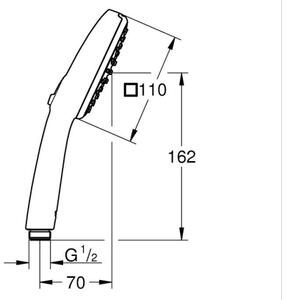 GROHE 26925001 - Ruční sprcha VITALIO COMFORT 110 110 mm lesklý chrom