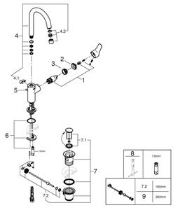 GROHE 24203002 - Umyvadlová baterie START velikost L lesklý chrom