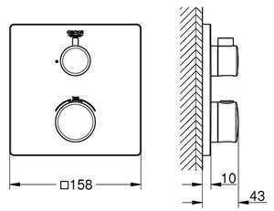 GROHE 24078000 - Termostatická sprchová baterie GROHTHERM lesklý chrom