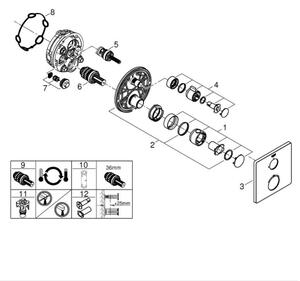 GROHE 24078000 - Termostatická sprchová baterie GROHTHERM lesklý chrom