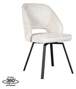 LABEL51 Krémová otočná jídelní židle Lewis