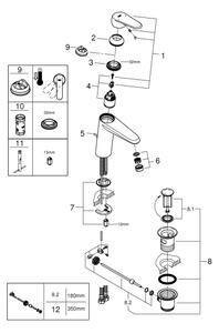 GROHE 23448002 - Umyvadlová baterie EURODISC COSMOPOLITAN velikost M chrom