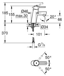 GROHE 3224010E - Umyvadlová baterie CONCETTO DN 15 lesklý chrom