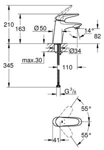 GROHE 23715003 - Umyvadlová baterie EUROSTYLE velikost S lesklý chrom