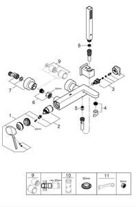 GROHE 33547003 - Vanová baterie PLUS lesklý chrom