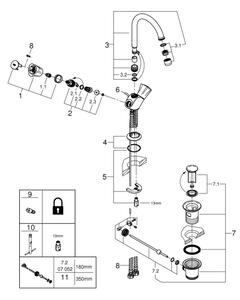 GROHE 21375001 - Umyvadlová baterie COSTA L lesklý chrom