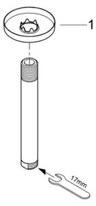 GROHE 28724000 - Sprchové rameno RAINSHOWER 142 mm lesklý chrom