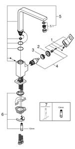 GROHE 31255000 - Dřezová baterie EUROCUBE lesklý chrom