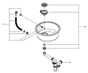 GROHE 31720SD0 - Dřez K200 440 x 440 x 180 nerez