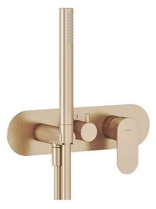 Ravak Eleganta Podomítková baterie se setem a 3 výstupy, Rose Gold Brushed EL068.60RGB.O3.RB07D.+S X070370